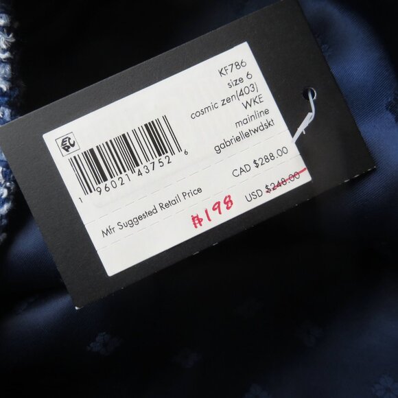 Kate Spade Blue Tweed Skirt NWOT Size 6 - Picture 7 of 10